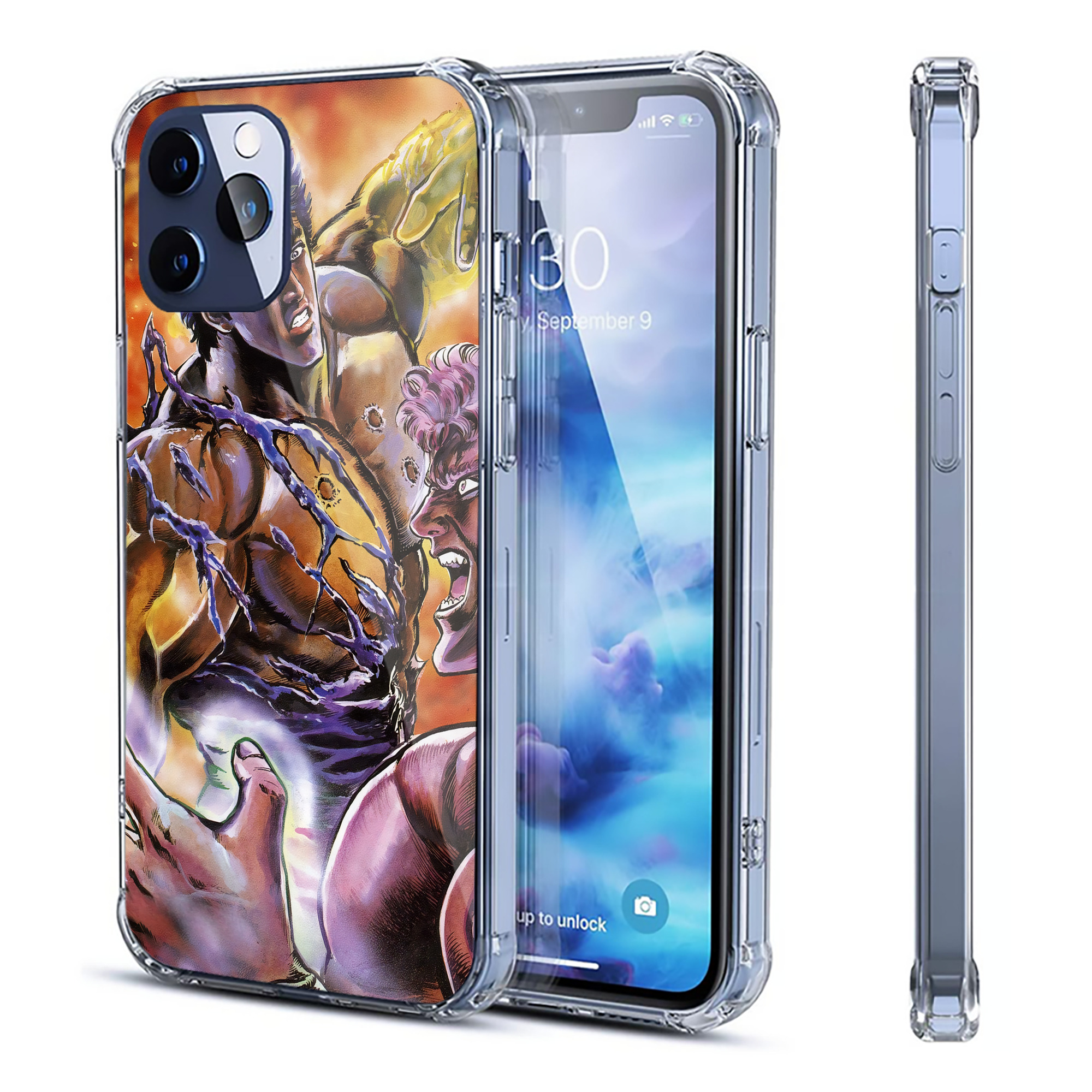 （画像用） 北斗の拳 Fist of the North Star 【iPhone 12シリーズ対応】透明スマホケース（クリアソフトケース）